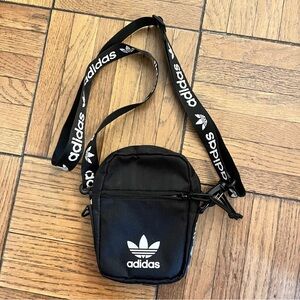 Adidas Black Belt Bag with Logo Strap